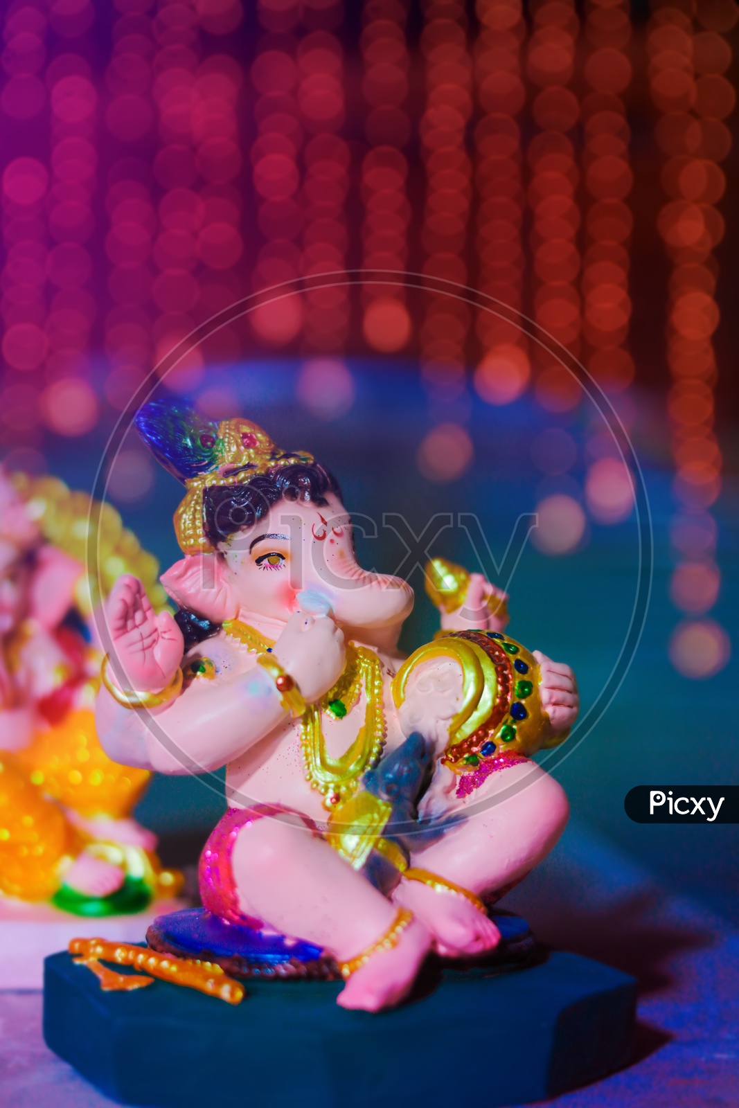 Lord Ganesh Idol / Ganesha Idol with beautiful Bokeh Background