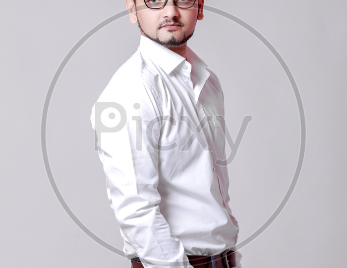Indian Young Professional Man On an Isolated White Background