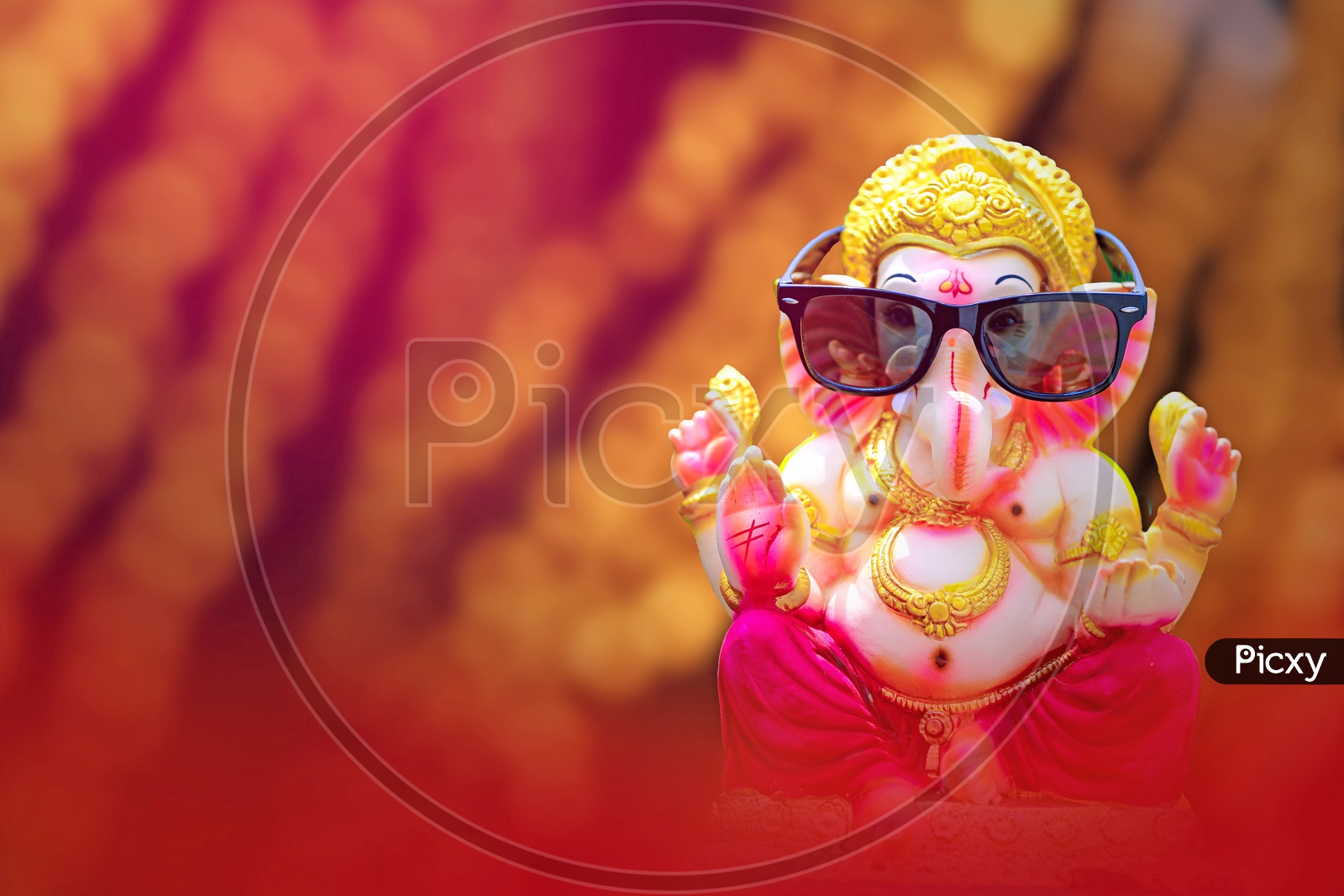 Lord Ganesh Idol with goggles /  Ganesha Idol