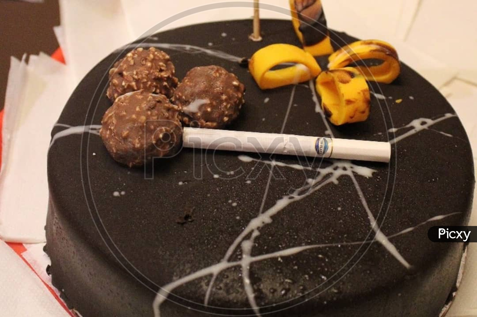 Cigarette Chocolate cake