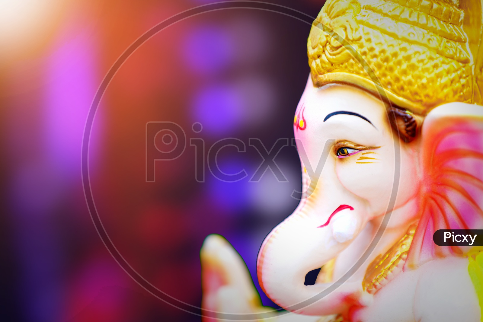 Close up shot of Lord Ganesh