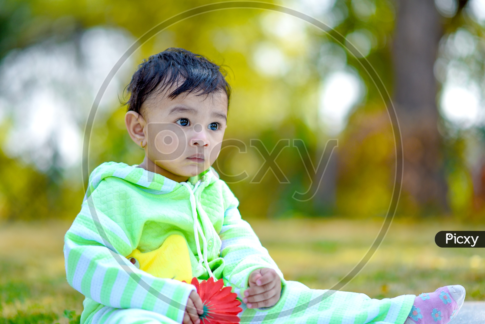 Indian Cute Baby Boy Closeup Shot with  Cute Expression