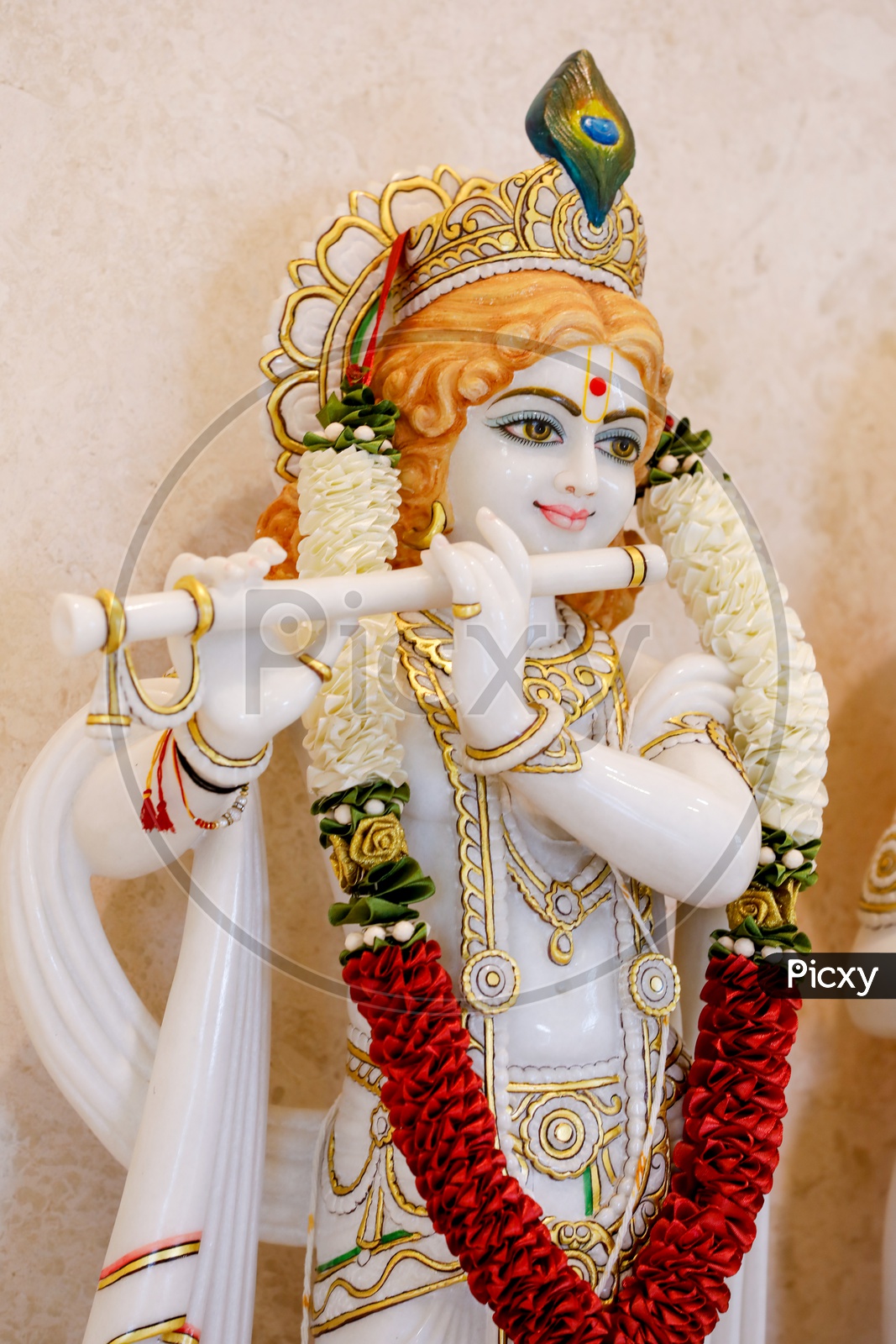 Sri Krishna Idol with white background