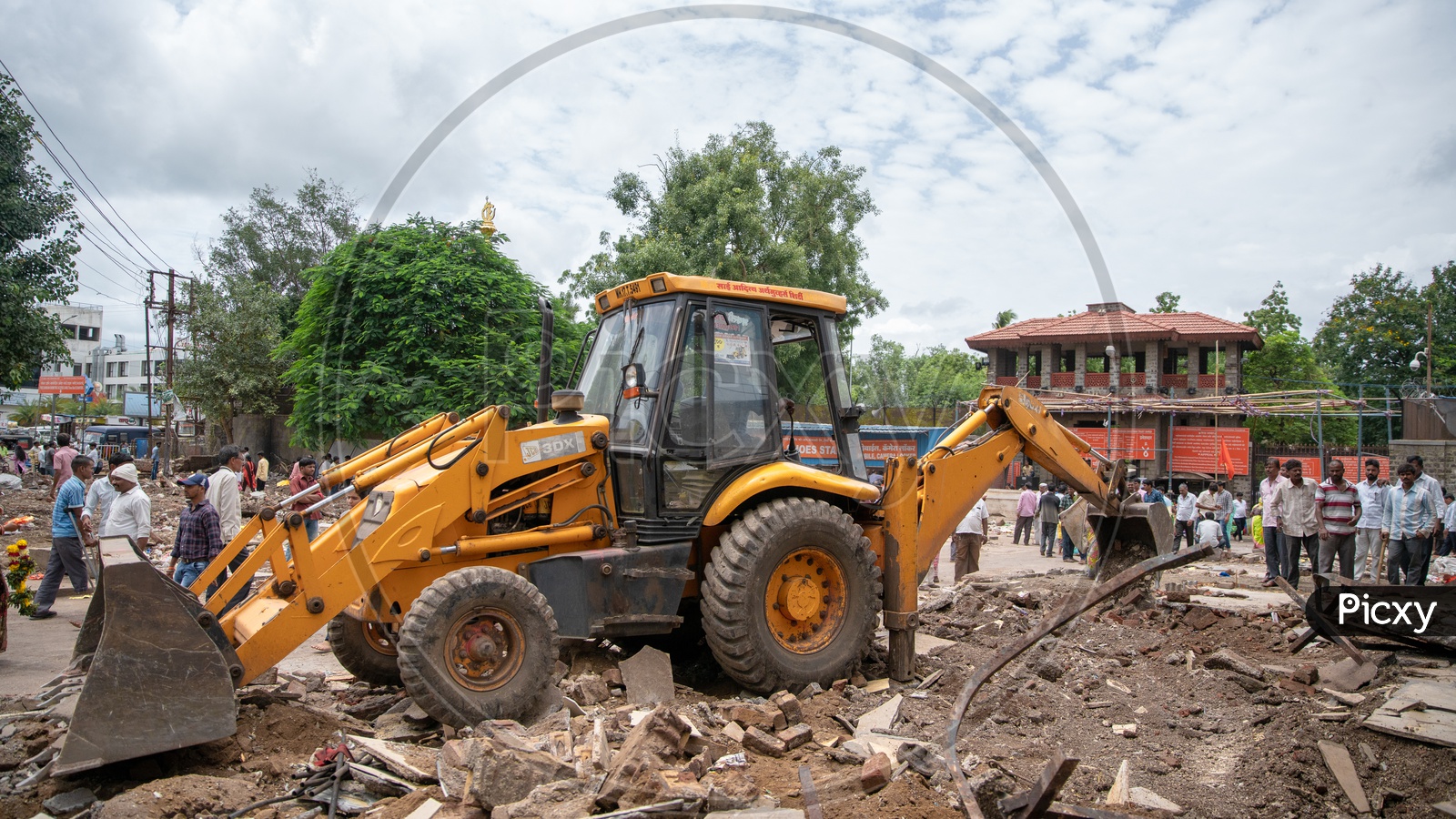 Construction work progress in Shirdi