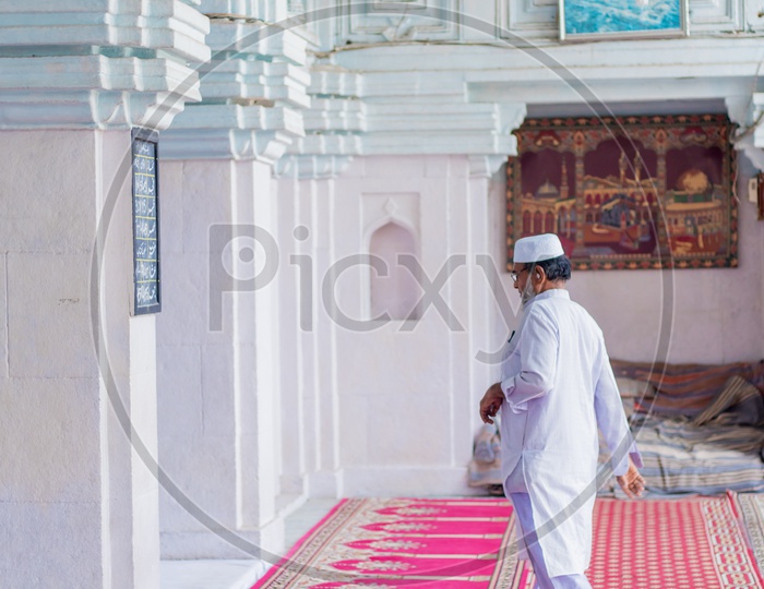 Muslim devotees at  Masjid