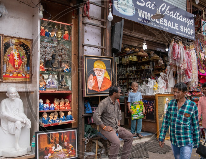 Indian Hindu God Idols Selling Shop