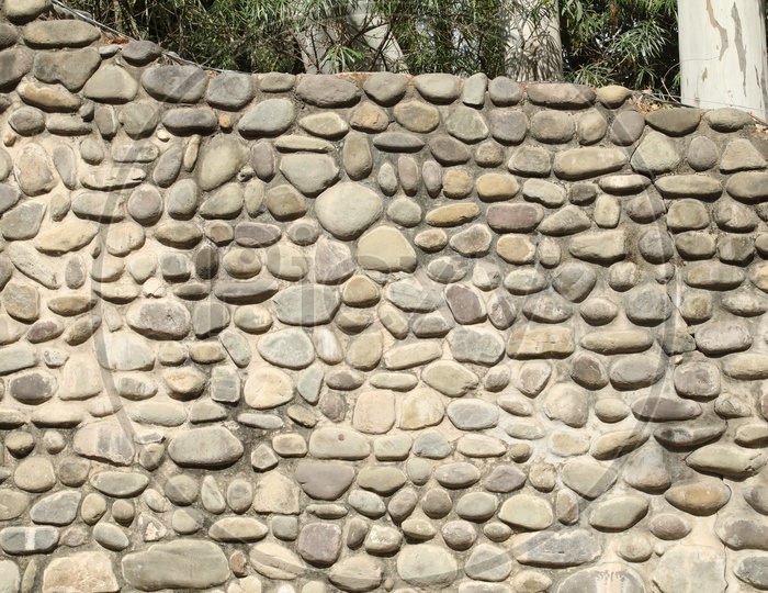 A Wall With Stones In a Pattern
