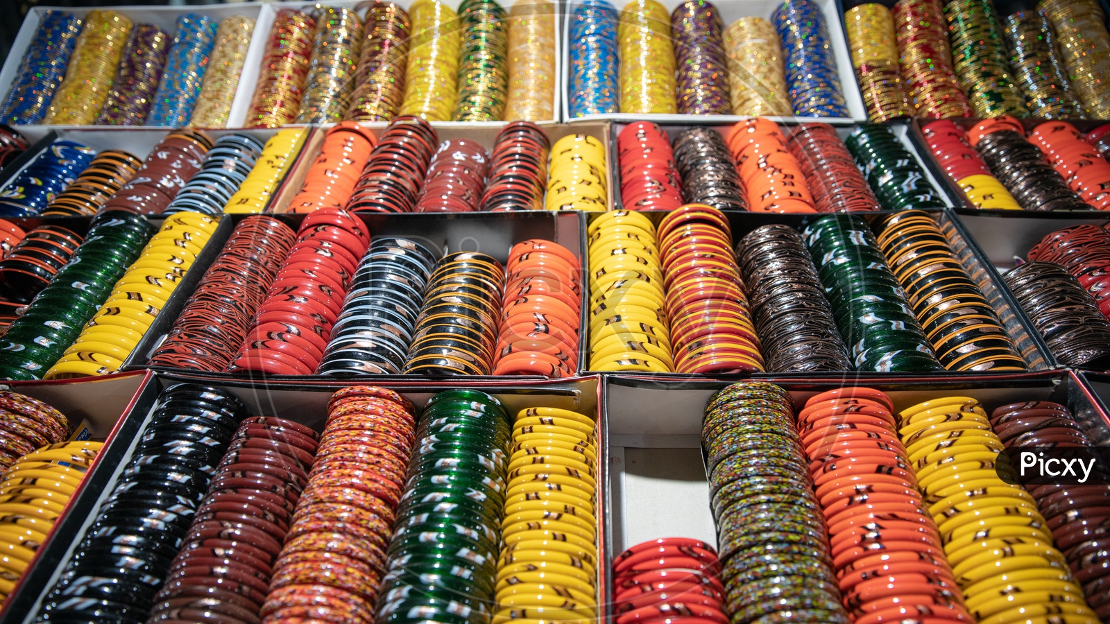 Bangles in a vendor Stall