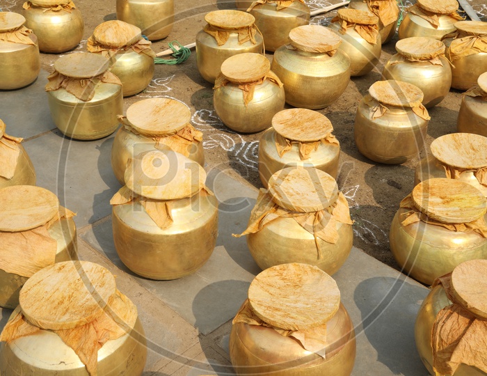 South Indian Sweets Savouries Packed  In Brass Bowls