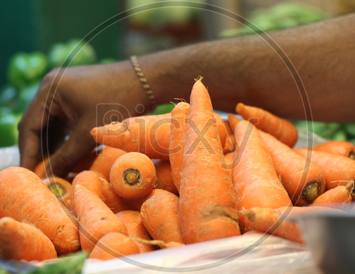 Carrots at Vegetables Market