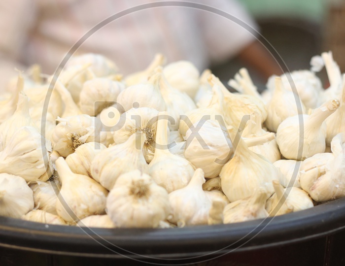Garlic at Vegetable Market