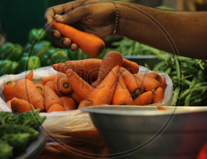 Carrots at Vegetables Market