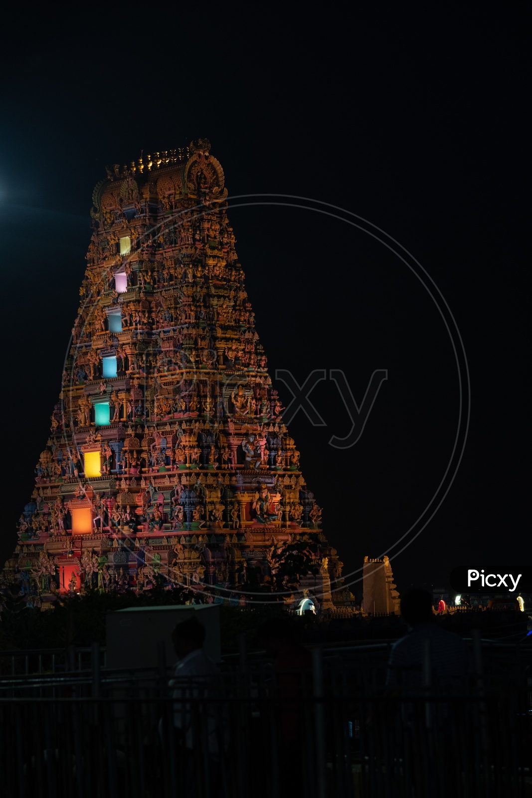 Kanaka Durga Temple Gopuram in Lights