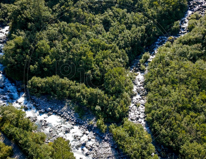 Aerial View of Portage Pass Trail