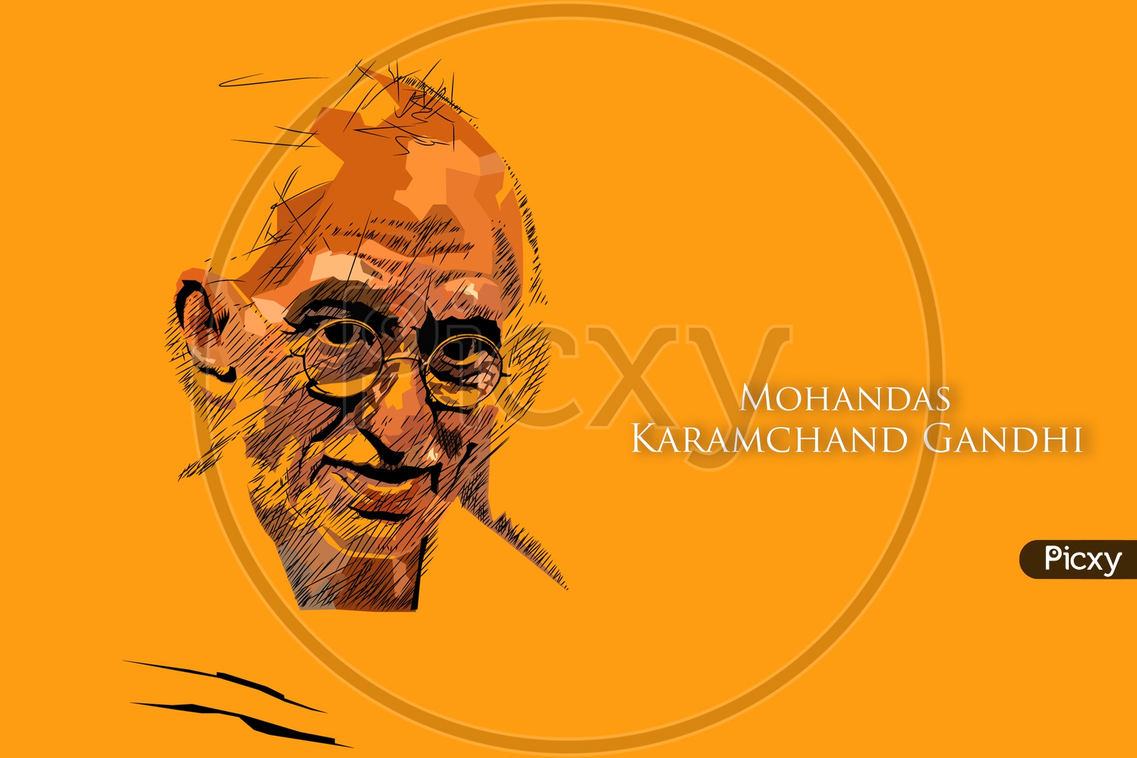Poster for Gandhi Jayanti on 2nd October on the eve of father of the nation Mohandas Karamchand Gandhi Birthday in India