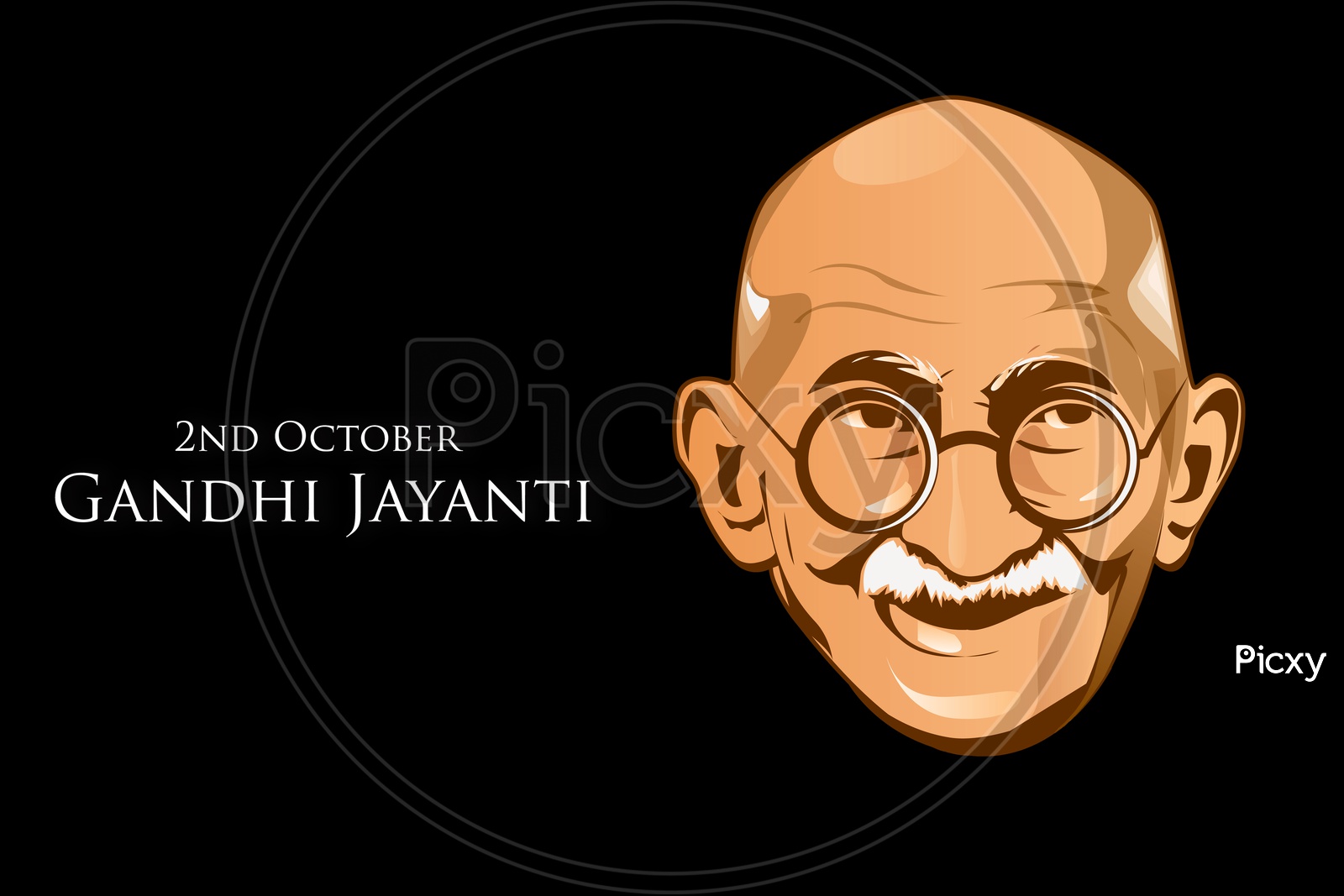 Abstract Illustrative Poster for Gandhi Jayanti on 2nd October on the eve of father of the nation Mohandas Karamchand Gandhi Birthday in India