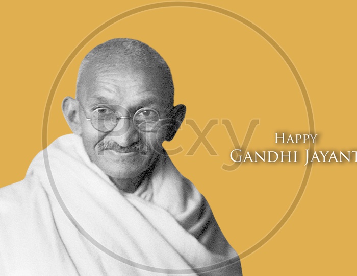 Happy Gandhi Jayanti  wishes on 2nd October on the eve of father of the nation Mohandas Karamchand Gandhi Birthday in India with Gandhiji photo