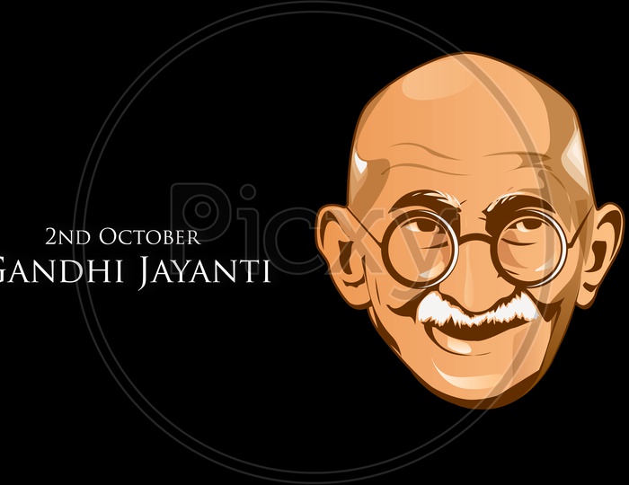 Father Of The Nation, Gandhi Jayanti, 2 October, 30 January, Mahatma Gandhi,  Stencil, India, Life, facial Hair, emotion | Anyrgb