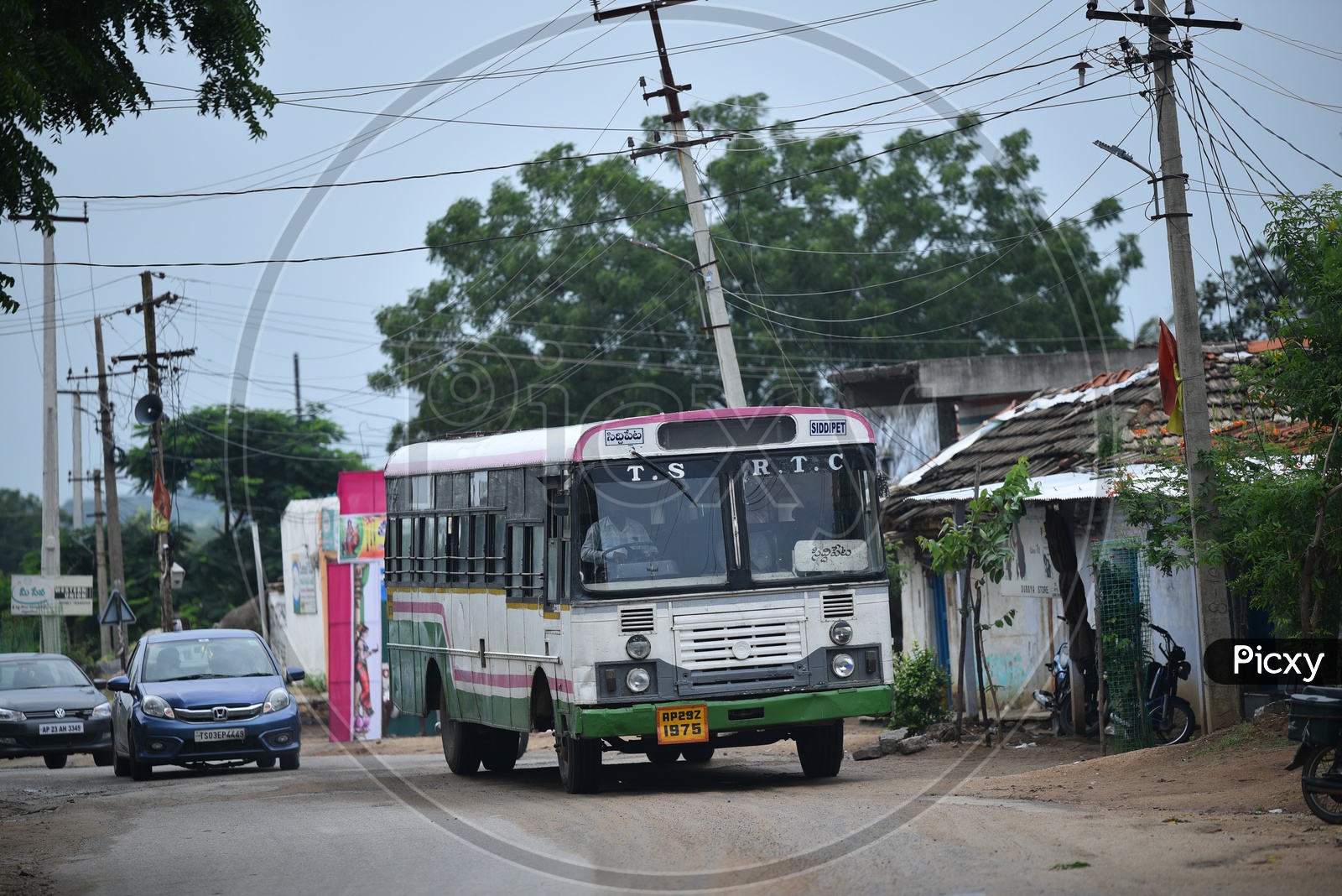 A TSRTC Bus of Siddipet Depot