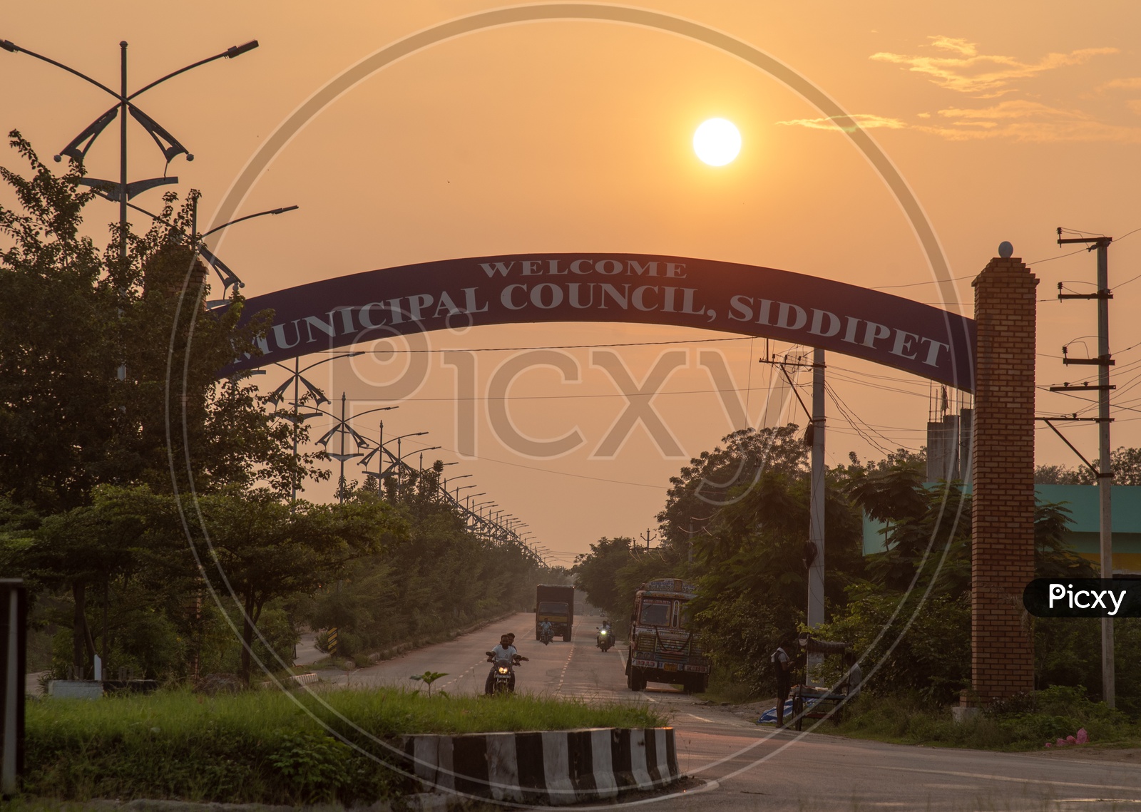 Siddipet town entrance, Muncipal Council.