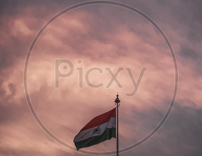 View of Indian Flag at Secunderabad Railway Station