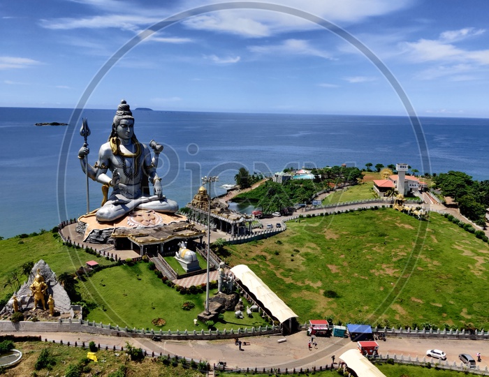 Big Shiva Statue in Murdheswar With Sea In backside