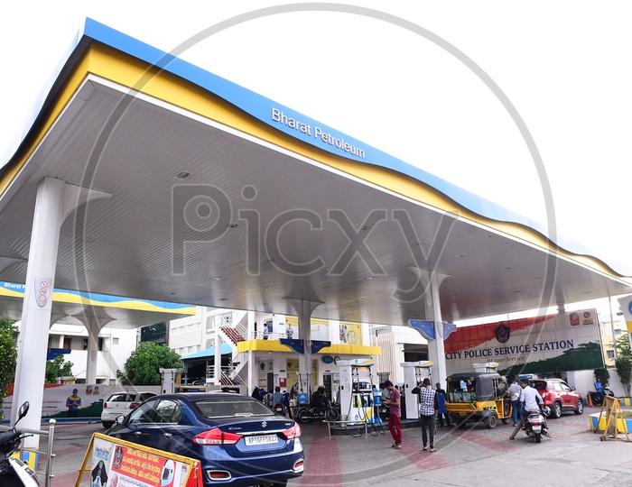 Bharath Petroleum  Fuel Station or Petrol Bunk