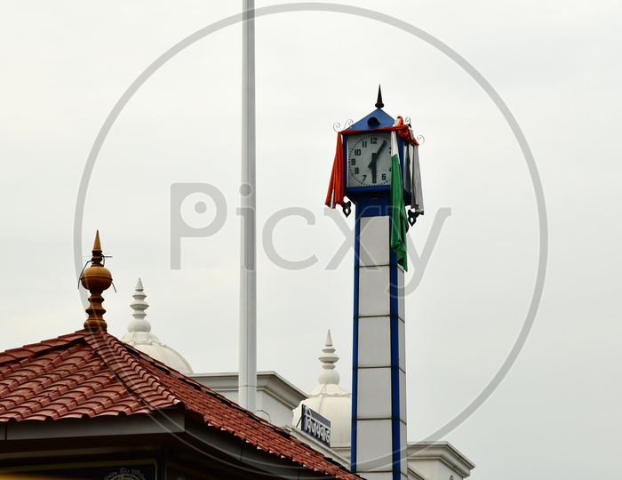View of Tower Clock at Vijayawada Railway Station