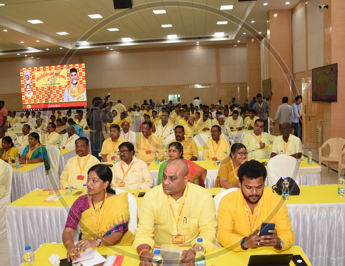 District wise Tdp leaders in undavalli grevence hall for state work shop,Srikakulam Leaders