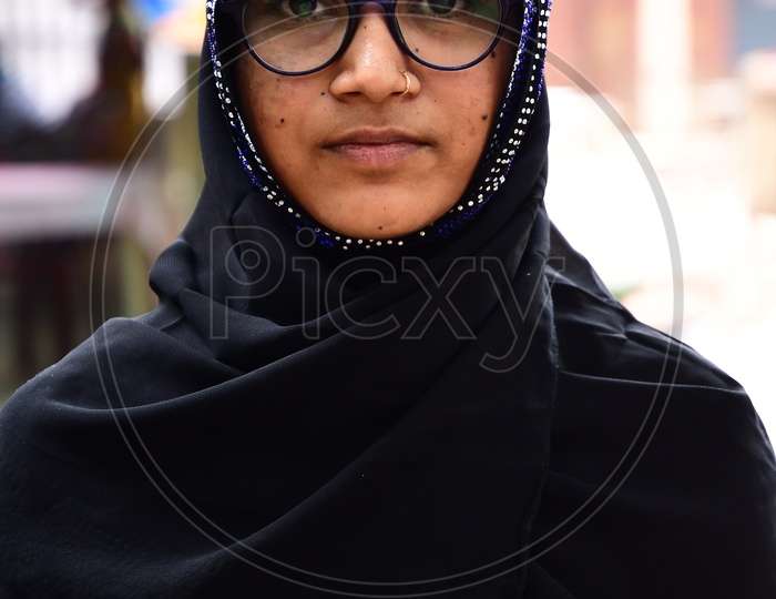 Indian girl wearing Burqa