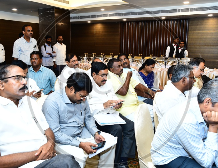 AP TDP MLA's And Ministers At an Party Meeting Event. Narayana MLC