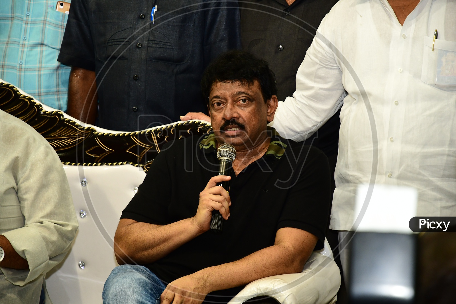 Tollywood Movie Director Ram Gopal Varma addressing a Speech