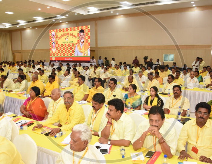 District wise Tdp leaders in undavalli grevence hall for state work shop