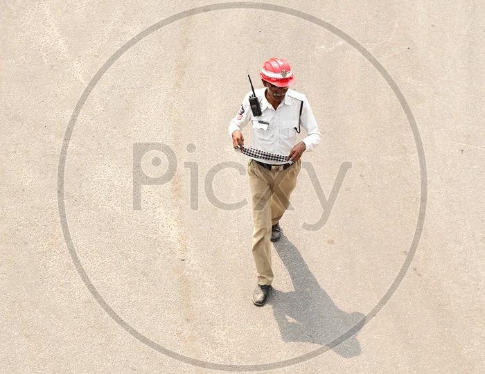 Indian Old Traffic Police Man