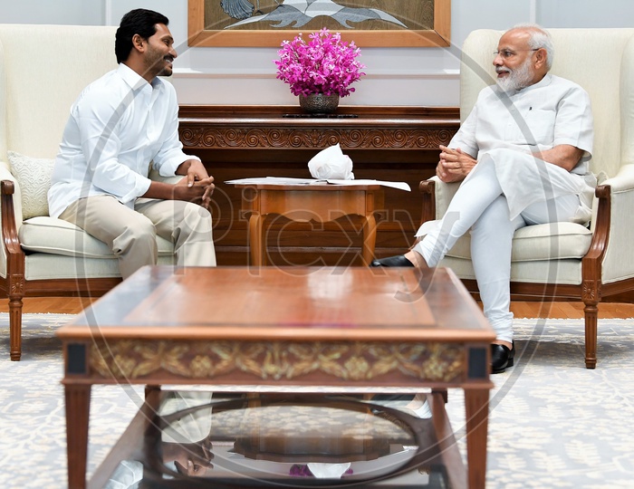 AP CM YS Jagan Mohan Reddy during the meet with PM Narendra Modi