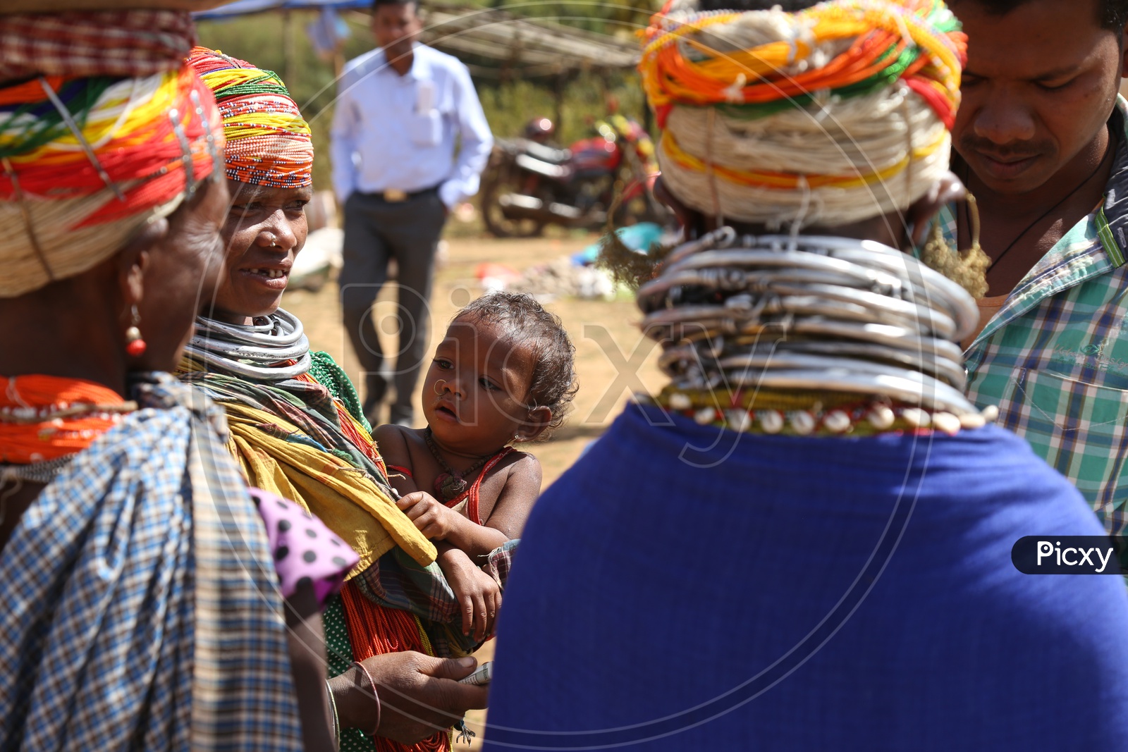 Bonda Tribal Woman At Local Markets  In Rural Tribal Villages of Odisha Andhra Border