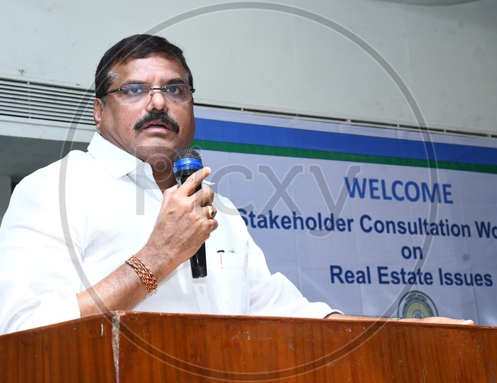 Botsa Satyanarayana Speaking At Stakeholders Consultation Workshop on Real Estate Issues In Vijayawada