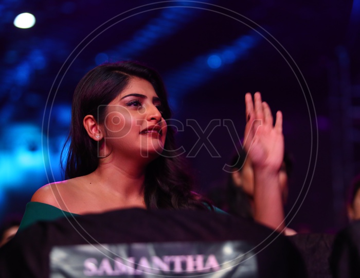 Actress Manjima Mohan During  Film Fare Awards