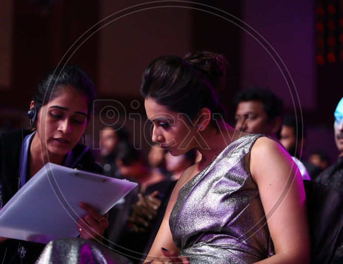 Tollywood Actress Rakul Preet having a conversation