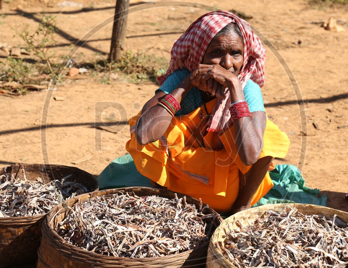 Bonda Tribes Selling Local Goods and  Vegetables At Local Markets in tribal Villages