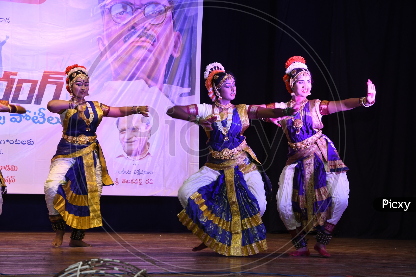 Indian Girl performing Bharatanatyam during Gurram Joshua 124th Birth Anniversary Celebrations