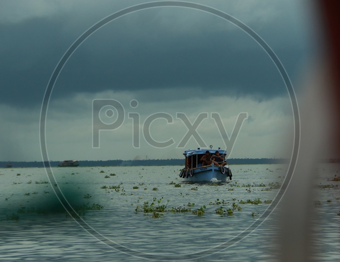 Fishing Boats in Kerala Back Waters