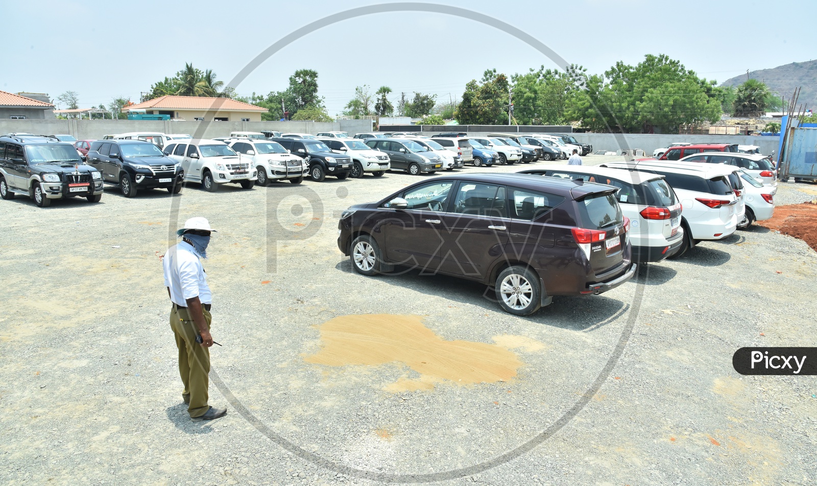 Image of VIP Car Parking at AP Chief Minister Y.S. Jaganmohan Reddy ...