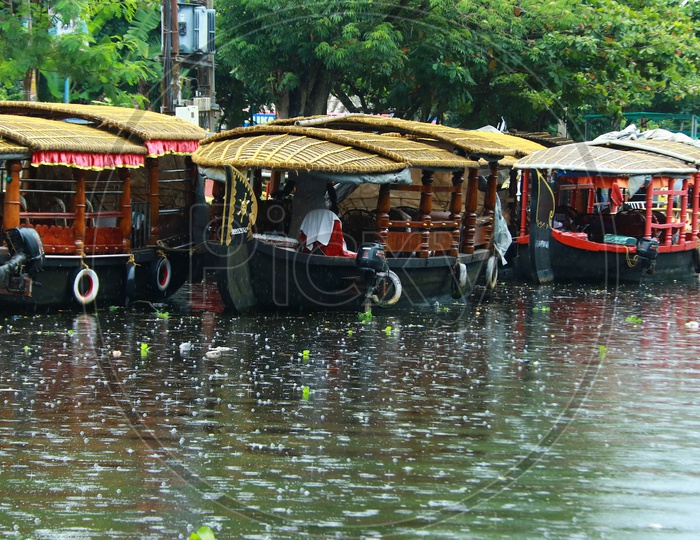 Tourists Boats in Kerala Back  Waters