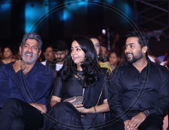 Actor Suriya And Jothika  At Film Fare Awards Event