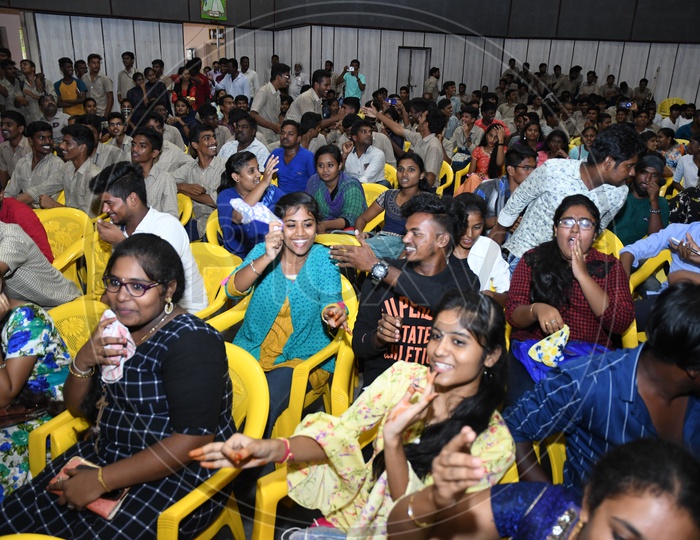 College Students chanting during Dance Performance