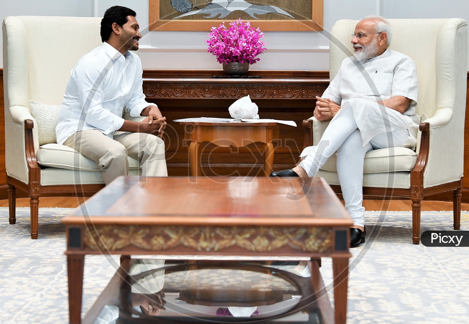 AP CM YS Jagan Mohan Reddy during the meet with PM Narendra Modi