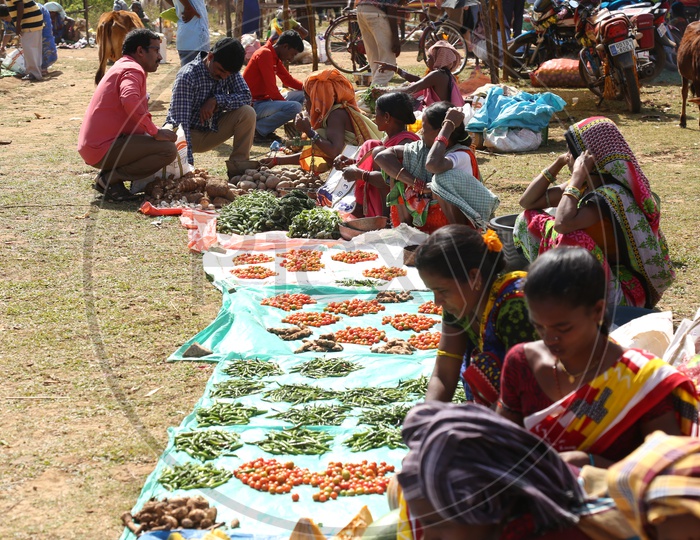 Bonda Tribes Selling Vegetables At Local Markets In tribal Villages
