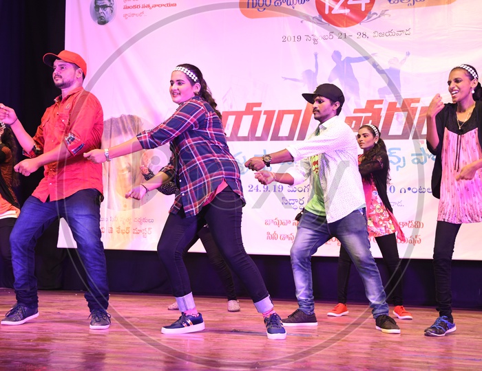 Indian Boys and Girls performing Pop Dance
