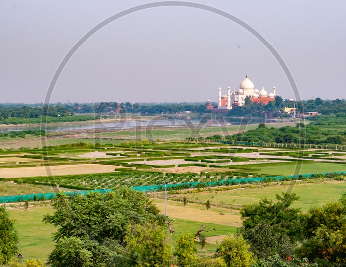 A View Of Taj Mahal From Agra Fort